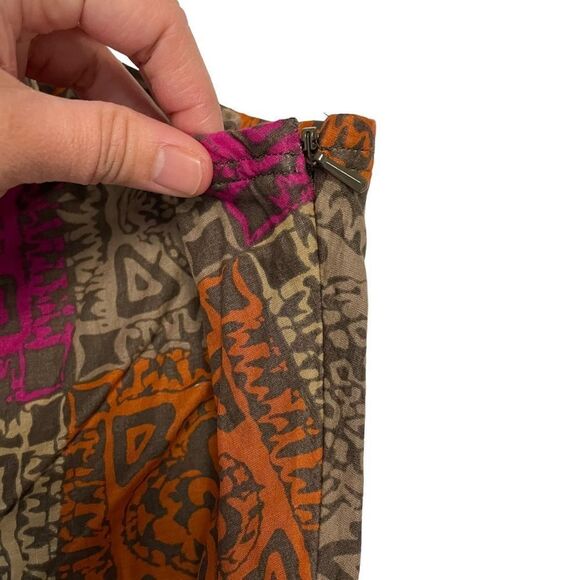 J. JILL Multicolored bohemian midi a- line skirt , 100% cotton, size‎ XSP NEW! - Picture 3 of 10
